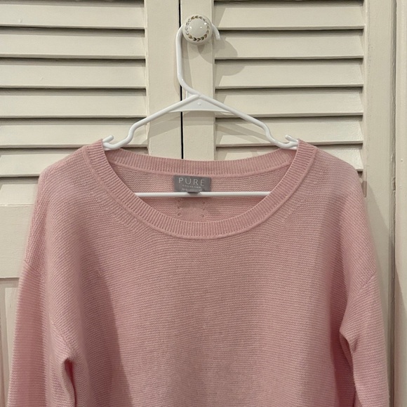 Pure Pink Women's Cashmere Sweater - Picture 3 of 13